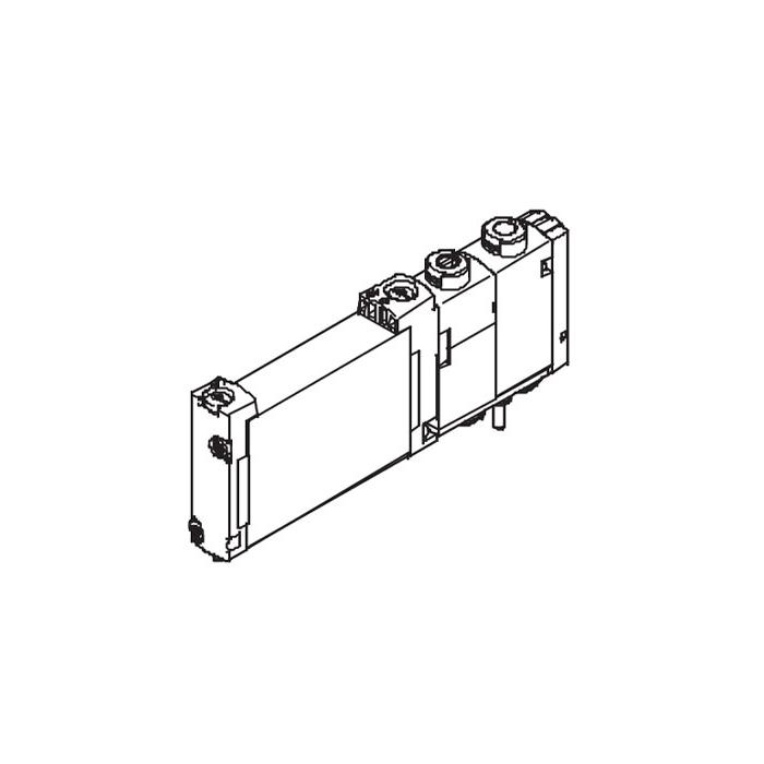 Plate valve G1/4, 2x two-position three-way valve, external pilot air source, mechanical spring return, valve width 18 mm, FAS-B18-T32C-MZ, 8180112140